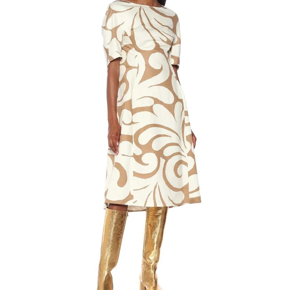 NWT Marni Printed cotton and linen midi dress sz IT40 US 4 $1,450 - Picture 1 of 6